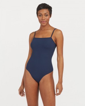 Body Spanx Suit Yourself Acanalado Cami Mujer Azul Marino | FC3982146