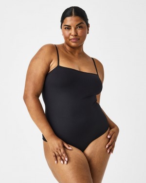 Body Spanx Suit Yourself Acanalado Cami Mujer Negras | XI3608945
