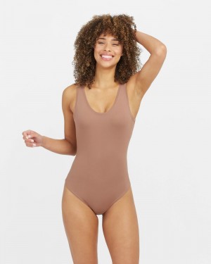 Body Spanx Suit Yourself Scoop Neck Tank Mujer Clay | MQ0283746