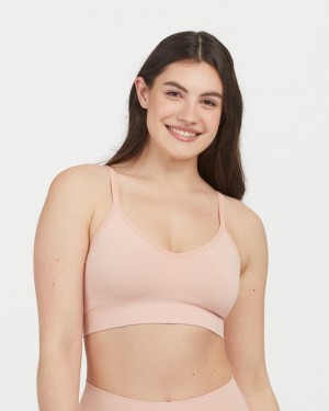 Bralette Spanx EcoCare Seamless Shaping Longline Mujer Rosas | HZ1836027
