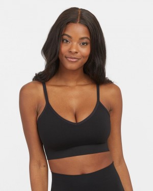 Bralette Spanx EcoCare Seamless Shaping Longline Mujer Negras | ZN5021834