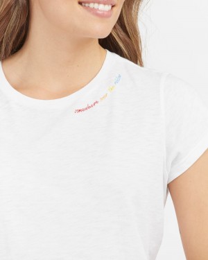 Camiseta Spanx Pima Algodon Embroidered Estampadas Mujer Multicolor | YX0147539
