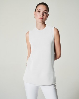 Camiseta sin Manga Spanx AirEssentials Tunic Mujer Blancas | WO9416732