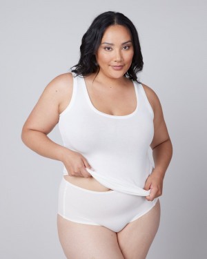 Camiseta sin Manga Spanx Better Base Scoop Neck Mujer Blancas | KY8059371
