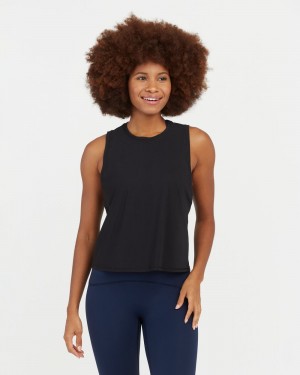 Camiseta sin Manga Spanx Go Lightly At-The-Hip Mujer Negras | OZ0351269