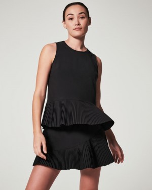 Camiseta sin Manga Spanx Yes, Pleats! Mujer Negras | EN7946210