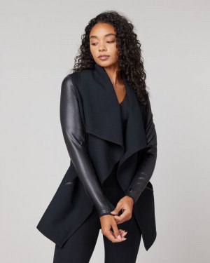 Chaquetas Spanx Drape Front Mujer Negras | NX9048671