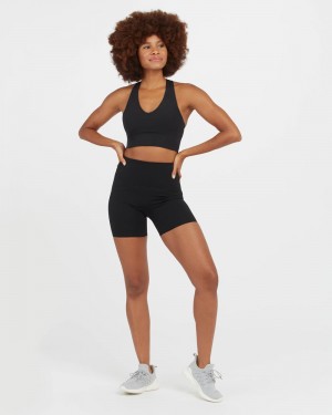 Falda Corta Spanx Booty Boost® Active Bike Shorts, 5" Mujer Negras | BD2709318