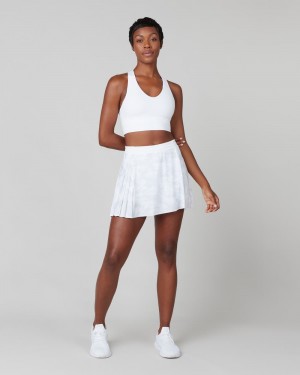 Falda Corta Spanx The Get Moving Plisado, 14" Mujer Blancas Camuflaje | LR4637821
