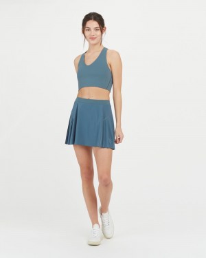 Falda Corta Spanx The Get Moving Plisado, 14" Mujer Azules | EP6405187