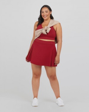 Falda Corta Spanx The Get Moving Plisado, 14" Mujer Rojas | KJ1485903