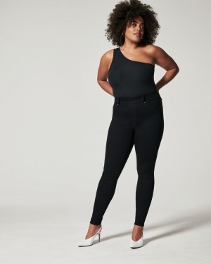Jeans Spanx Ankle Flaco Mujer Negras | SI6815904