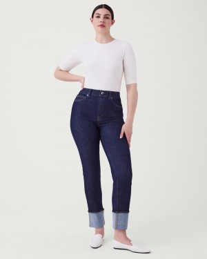 Jeans Spanx Cuffed Directo Leg Mujer Indigo | KG2168974