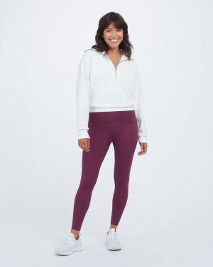 Leggins Spanx Booty Boost® Active 7/8 Mujer Burdeos Moradas | JU7530492