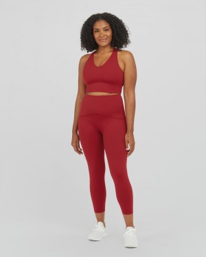Leggins Spanx Booty Boost® Active 7/8 Mujer Rojas | UX2306184