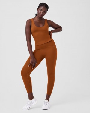 Leggins Spanx Booty Boost® Active 7/8 Mujer Marrones | KH0821374