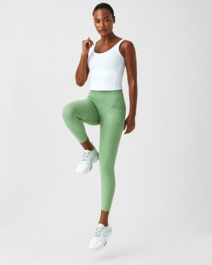 Leggins Spanx Booty Boost® Active 7/8 Mujer Verde | RQ2035681