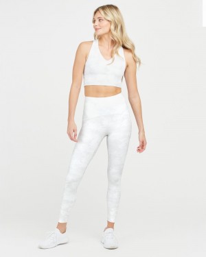 Leggins Spanx Booty Boost® Active Camo 7/8 Mujer Blancas Camuflaje | WM5261703