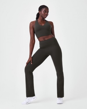 Leggins Spanx Booty Boost® Flare Yoga Mujer Verde Oliva | LT5629087