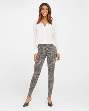 Leggins Spanx Jean-ish® Ankle Mujer Gris Marrones | MA4213695