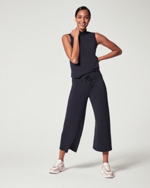 Pantalon Spanx AirEssentials Cropped Anchos Leg Mujer Azul Marino | KW4690287