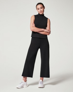 Pantalon Spanx AirEssentials Cropped Anchos Leg Mujer Negras | RM6837924