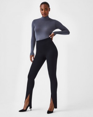 Pantalon Spanx The Perfect Front Slit Flaco Mujer Negras | GL6712493