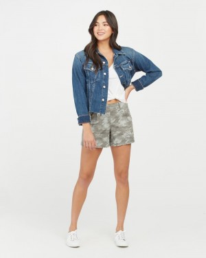 Short Spanx Stretch Twill, 4" Mujer Gris Azules Camuflaje | VI5863470