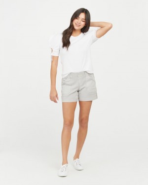 Short Spanx Stretch Twill, 4" Mujer Gris | BS3124097