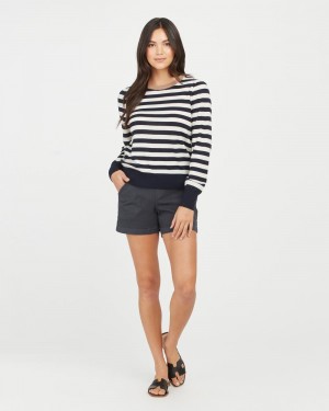 Short Spanx Stretch Twill, 4" Mujer Negras | LJ8765204