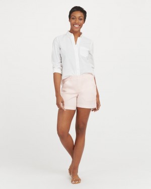 Short Spanx Stretch Twill, 6" Mujer Rosas | EV0249531
