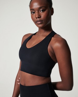 Sujetador Deportivo Spanx Longline Medium Impact Mujer Negras | CG7916542