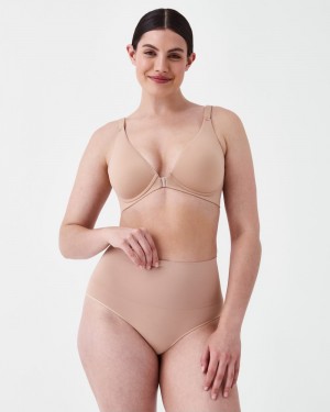 Sujetadores Spanx Bra-llelujah!® Adjustable Plunge Wireless Lift Mujer Beige | IF9841627