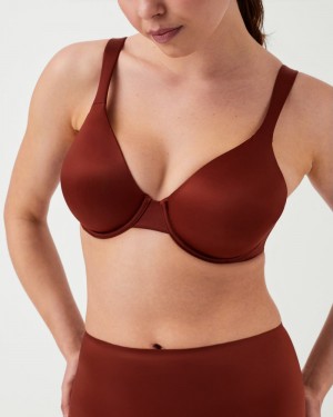 Sujetadores Spanx Shaping Satin Unlined Full Coverage Mujer Rojas | LF1478026