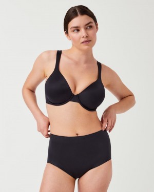 Sujetadores Spanx Shaping Satin Unlined Full Coverage Mujer Negras | PO1926843
