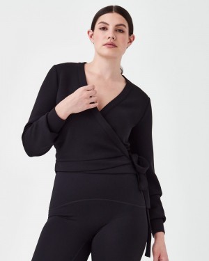 Tops Spanx AirEssentials Ballet Wrap Mujer Negras | ON5709634