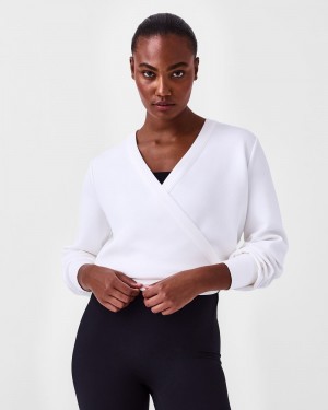 Tops Spanx AirEssentials Ballet Wrap Mujer Blancas | EY3895401