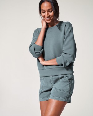 Tops Spanx AirEssentials Crew Mujer Azules Gris | AY9275186