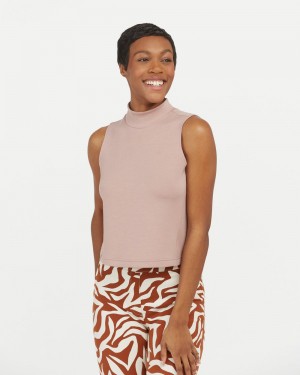Tops Spanx AirEssentials Mock Neck Mujer Moradas | DF3602417