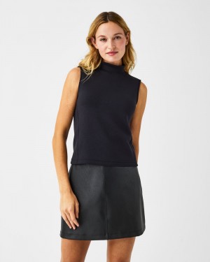 Tops Spanx AirEssentials Mock Neck Mujer Negras | NL2064591