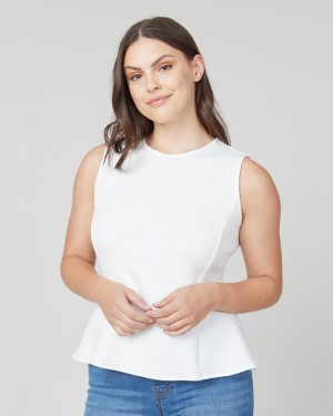 Tops Spanx AirEssentials Peplum ‘At-the-Hip’ Mujer Blancas | YA6593218