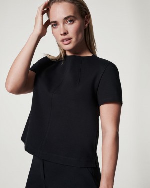 Tops Spanx The Perfect Funnel Neck Mujer Negras | KC9583460