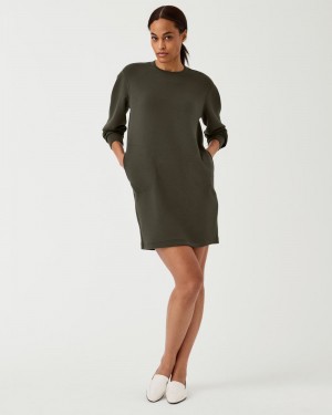 Vestido Spanx AirEssentials Crew Neck Mujer Verde Oliva | WP2194583