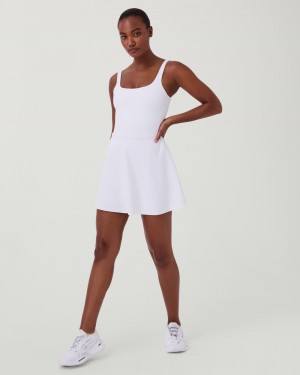 Vestido Spanx The Get Moving Square Neck Tank, 30.5" Mujer Blancas | GF8039126