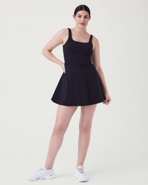 Vestido Spanx The Get Moving Square Neck Tank, 30.5" Mujer Negras | CG3942761