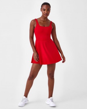 Vestido Spanx The Get Moving Square Neck Tank, 30.5" Mujer Rojas | ZU7629580