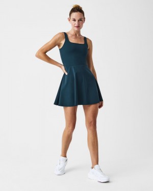 Vestido Spanx The Get Moving Square Neck Tank, 30.5" Mujer Azules Oscuro | QV9064758