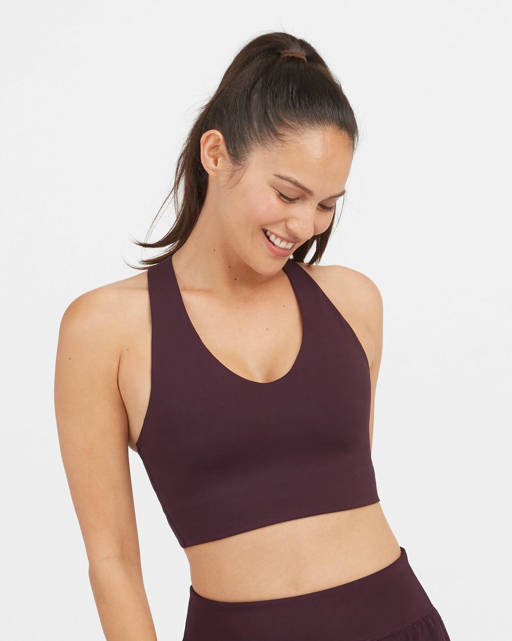 Sujetador Deportivo Spanx Longline Medium Impact Mujer Moradas | ZM3526841