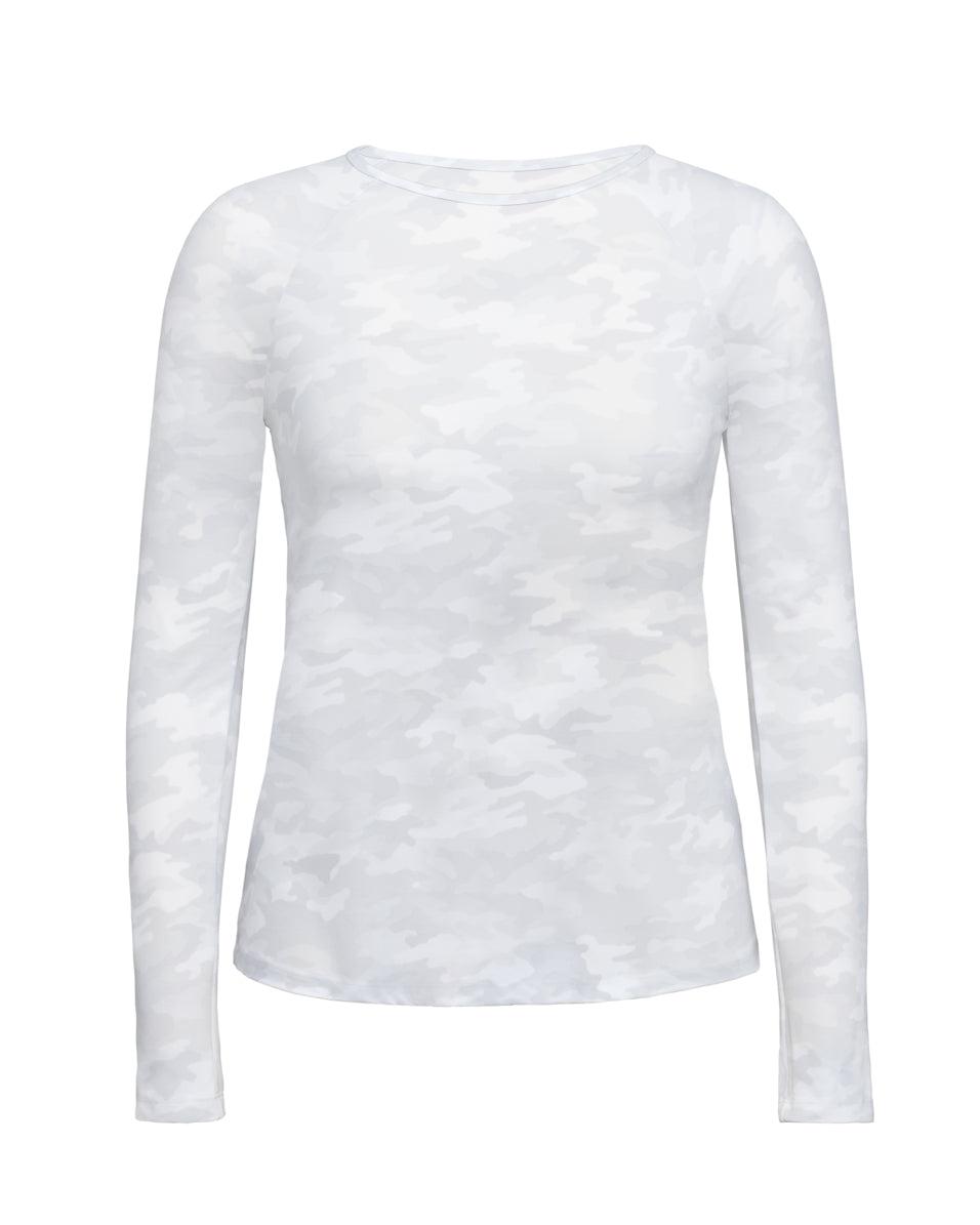 Trajes De Baño Spanx Long Sleeve Swim Shirt Mujer Blancas Camuflaje | NY1863490