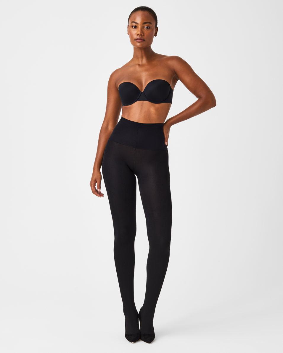 Medias Spanx Plush Tummy Shaping Tights Mujer Negras | YZ8672034